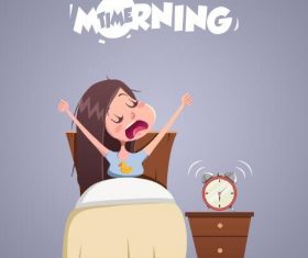 Wake up girl vector