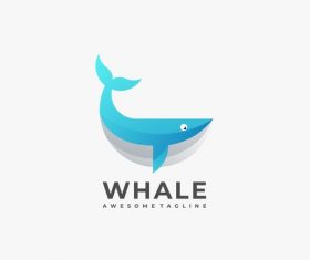 Whale logos vector