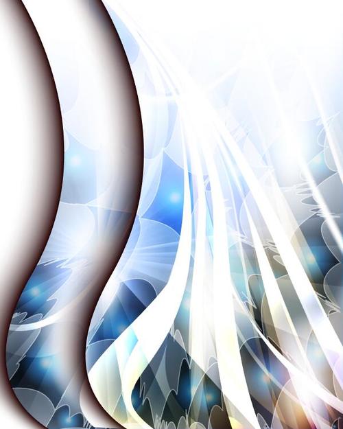 White blue arc abstract background vector
