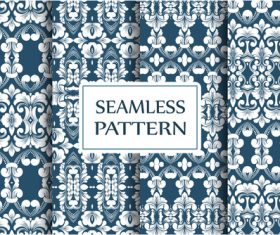 White floral seamless pattern background vector