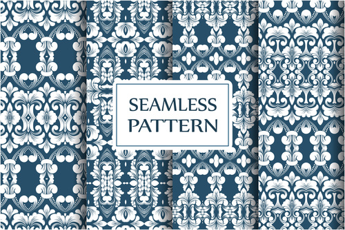 White floral seamless pattern background vector