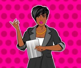 Woman speaking vector