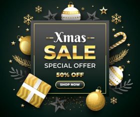 Xmas special offer card vector