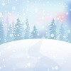 Snow scene illustration vector free download