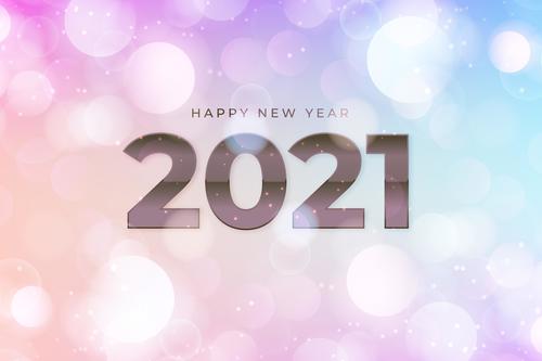 2021 two-color blurred new year background vector