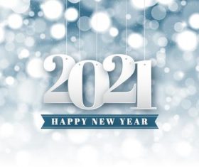 2021 white blurred new year background vector