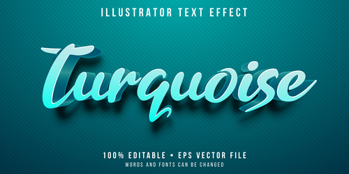 3d art editable text style effect vector