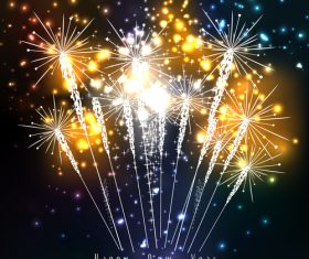 A riot of colours holiday fireworks vector