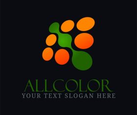 Abstract allcolor logo design vector