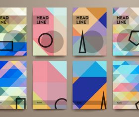 Abstract background geometric brochure vector