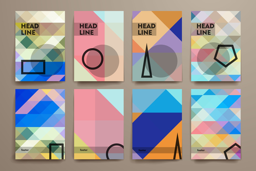 Abstract background geometric brochure vector