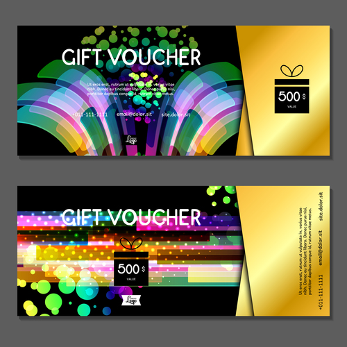 Abstract background gift card voucher vector