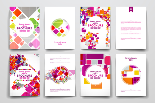 Abstract colorful cover brochure design vector