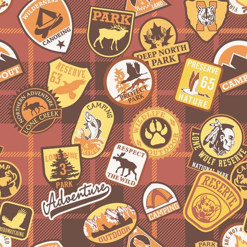 Adventure label vector