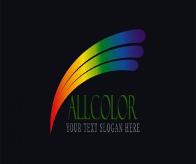Allcolor logo design vector