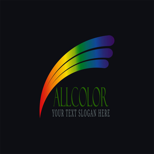 Allcolor logo design vector