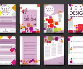 Annual report brochure design vector