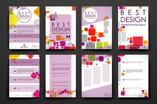 Annual report brochure design vector