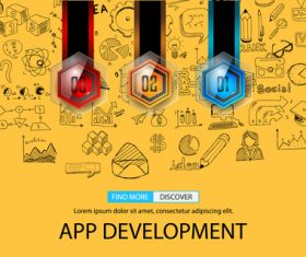 App development information background vector