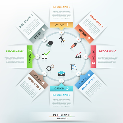 Assign templates of Infographics vector