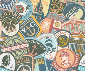 Badge label vector