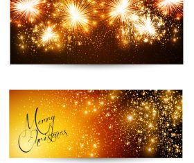 Banner firework vector