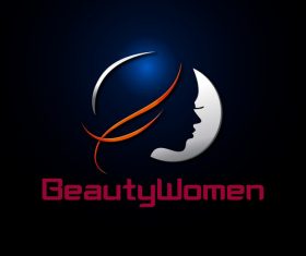 Beauty women logo design vector