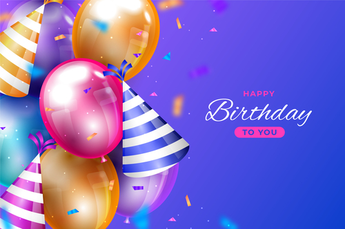 Birthday celebration card vector