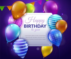 Birthday party invitation card vector