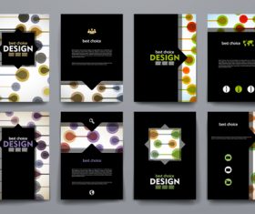 Black background brochure design vector