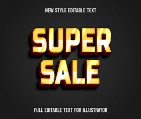 Black background golden font text style effect vector