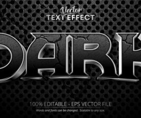 Black crack 3d editable text style effect vector