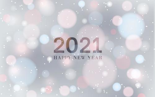 Blur abstract 2021 new year background vector
