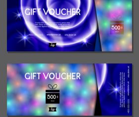 Blur background gift card voucher vector