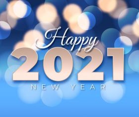 Bokeh new year background vector