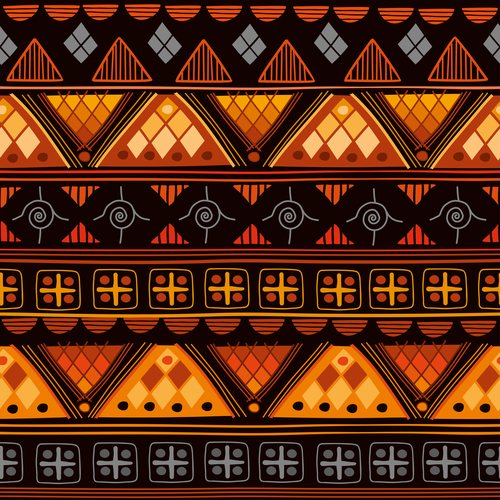 Bright aztec ethnic seamless pattern vector