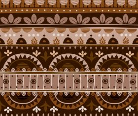 Brown ethnic seamless pattern vector