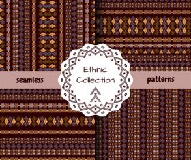 Brown yellow ethnic seamless pattern vector