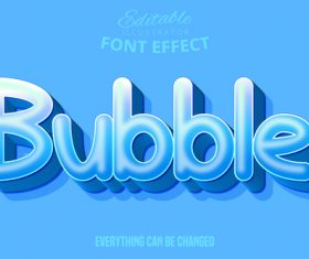 Bubble text style effect vector