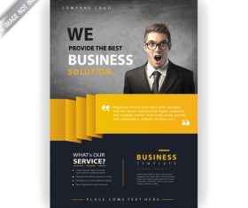 Business company flyer template vector