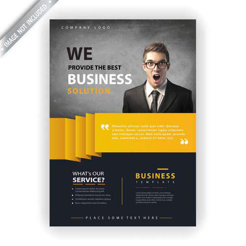 Business company flyer template vector