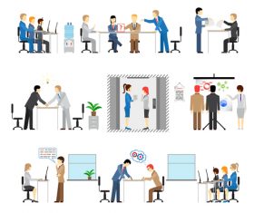 Business cooperation research and development cartoon vector