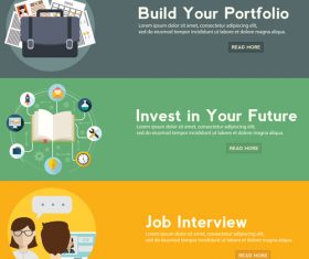 Business portfolio banner vector