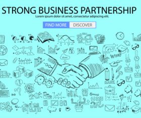 Business sketch concept background, information vector