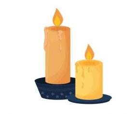Candle sticker vector