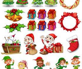 Cartoon christmas icon vector