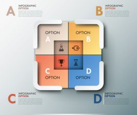 Checkered templates of Infographics vector