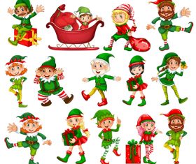 Christmas cartoon character vector