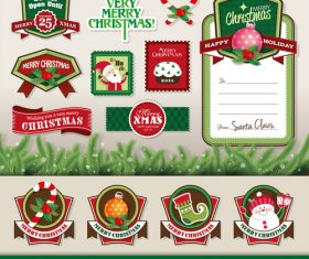 Christmas label vector