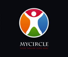 Circle logo design vector
